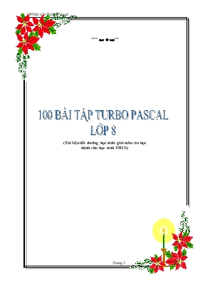 100 Bài tập Turbo Pascal lớp 8