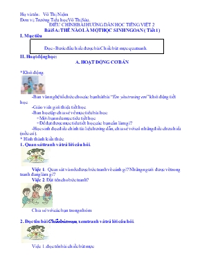 Điều chỉnh bài hướng dẫn học Tiếng Việt 2 - B