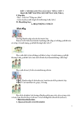 Điều chỉnh bài hướng dẫn học tiếng Việt 5