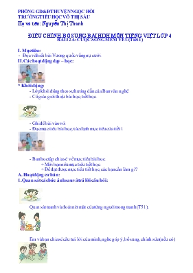 Điều chỉnh, bổ sung môn Tiếng Việt lớp 4 - Bà