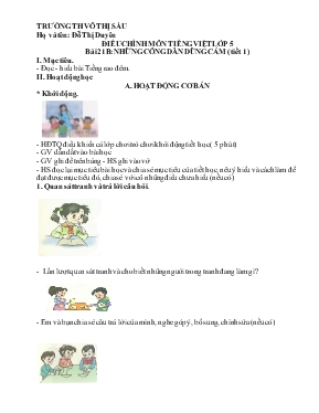 Điều chỉnh môn tiếng Việt lớp 5 - Bài 21: Nhữ