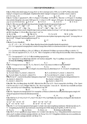 Bài tập tổng hợp hóa học 10