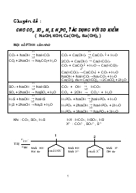 Chuyên đề Cho CO2, SO2, H2S, H3PO4 tác dụng với dd kiềm ( NaOH, KOH, Ca(OH)2, Ba(OH)2 )