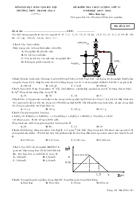 Đề 2 kiểm tra chất lượng lớp 11 năm học 2015 