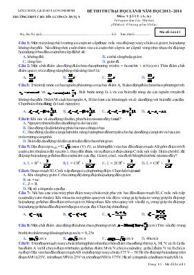 Đề 5 thi thử đại học lần II năm học 2013 - 20