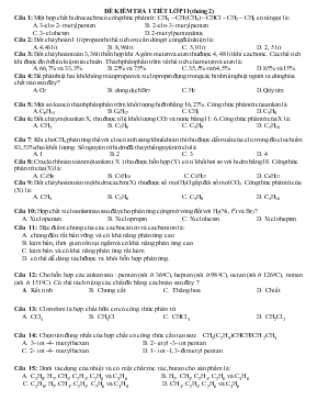 Đề kiểm tra 1 tiết lớp 11 (tháng 2) môn hóa học
