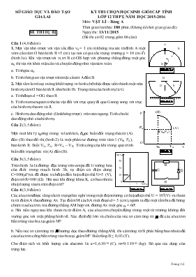 Kỳ thi chọn học sinh giỏi cấp tỉnh lớp 12 , n