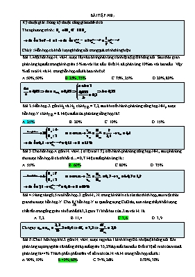 Hóa học - Bài tập NH3