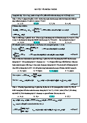 Hóa học - Bài tập về nhôm - Phần 3