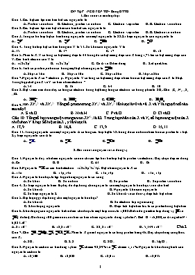 Hóa học - Ôn tập: Nguyên tử - Bảng hệ thống tuần hoàn