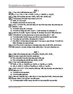 Ôn tập kiểm tra chương II Hóa 11