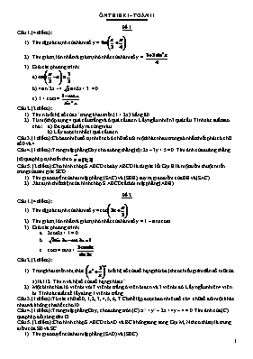 Ôn thi HK1 – Toán 11