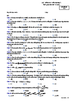 ĐỀ kiểm tra 1 tiết chương 2 Giải tích 11